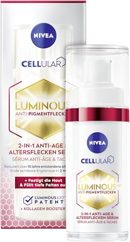 NIVEA LUMINOUS630 Anti-Age & Altersflecken Serum, Gesichtspflege mit Thiamidol, Kollagen Booster und Hyaluronsäure für reife Haut, füllt und stärkt die Haut (30 ml) im Sale